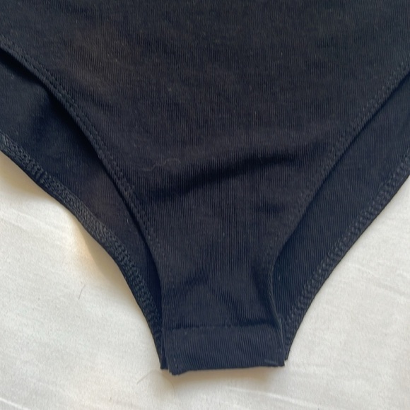 NWT MangoPop Square Neck Ruffle Strap Stretchy Tank Top Bodysuit - Picture 6 of 11